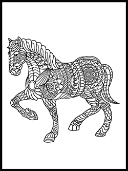 Horse Coloring Template thumbnail