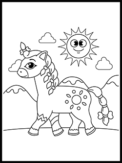 Pony Coloring Template thumbnail