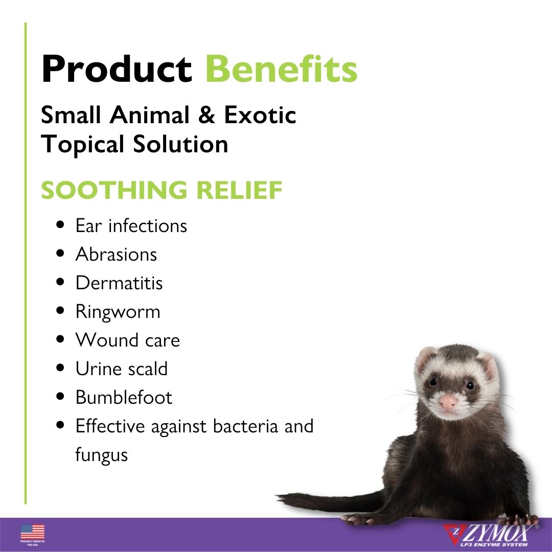 ZYMOX Small Animal & Exotic Topical Solution, Authentic Product Made in the  USA - Zymox