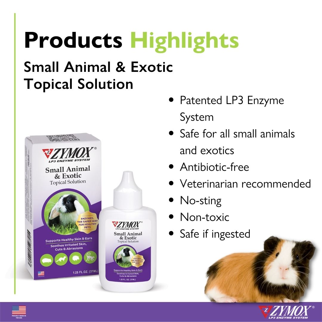ZYMOX Small Animal & Exotic Topical Solution, Authentic Product Made in the  USA - Zymox